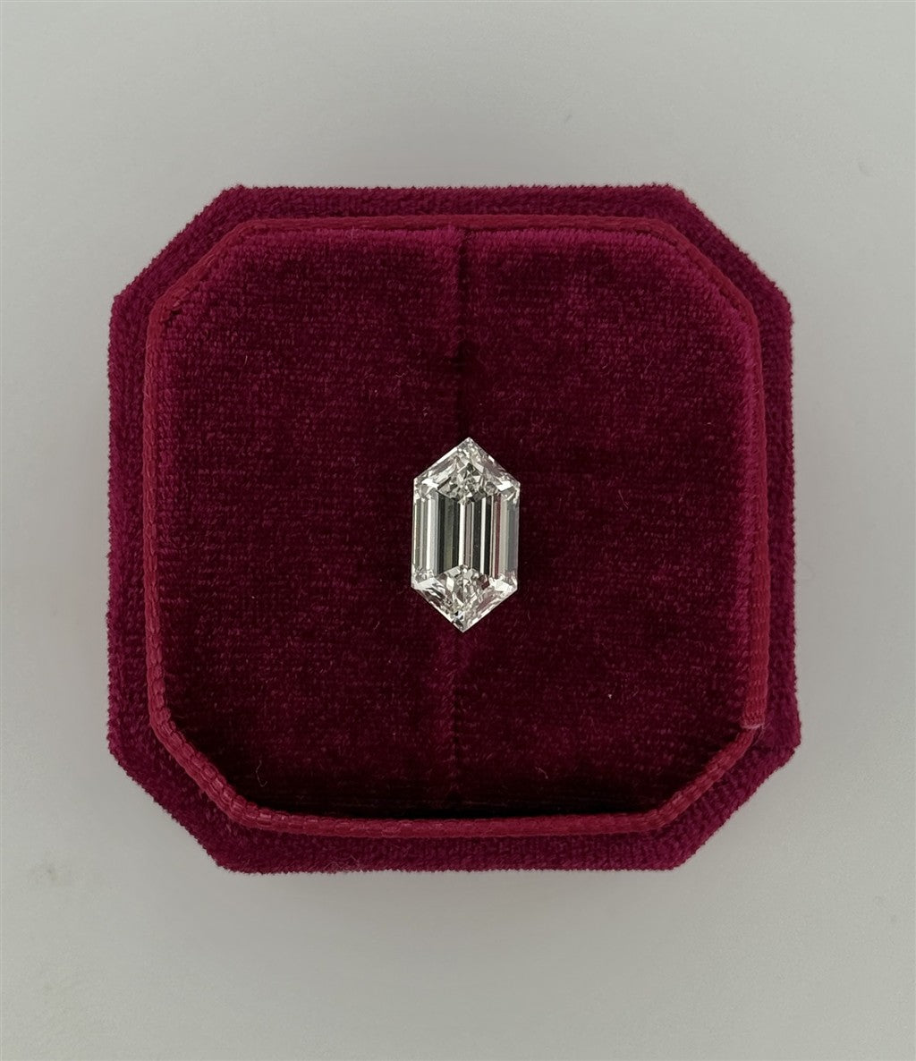 3.70 Carat Elongated Hexagon Lab Diamond