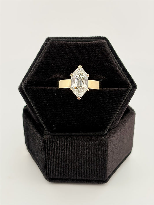 Yellow Gold Lab Grown Diamond Engagement Ring