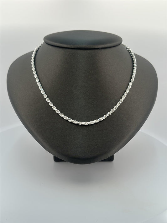 Sterling Silver 18" Rope Chain
