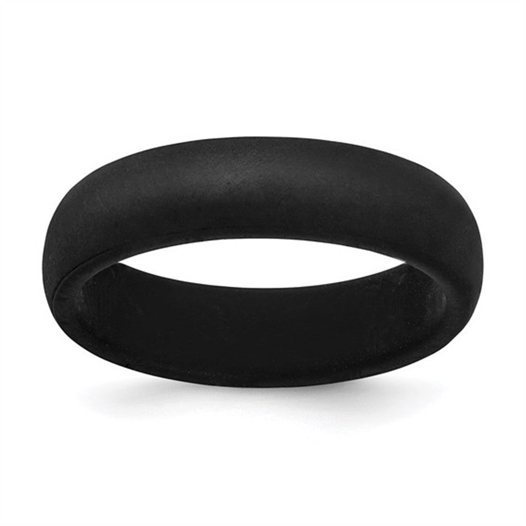 Black Silicone Wedding Band