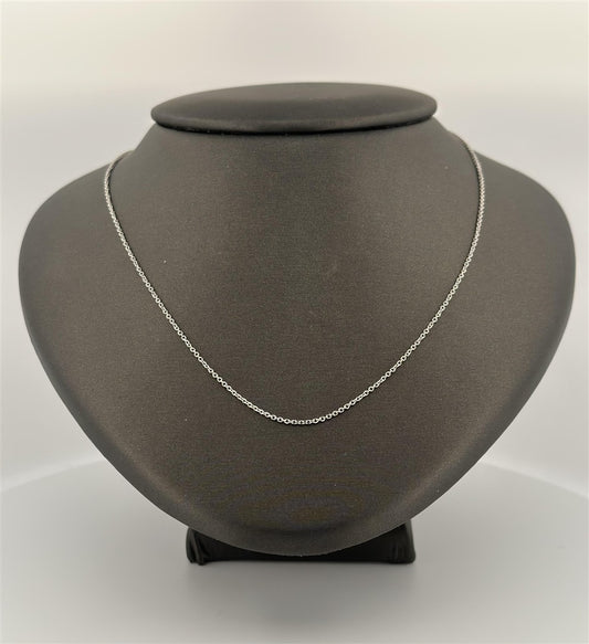 White Gold Adjustable Cable Chain