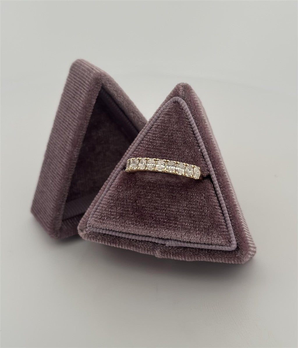 Yellow Gold Oval Diamond Band
