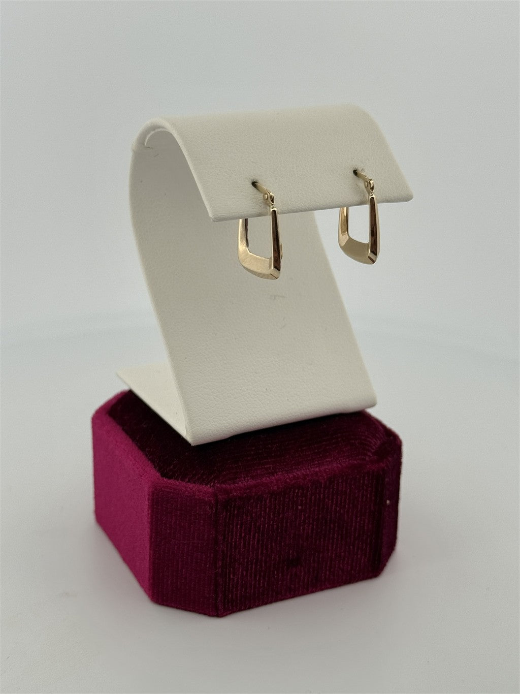 Yellow Gold Squared Hoop Earrings
