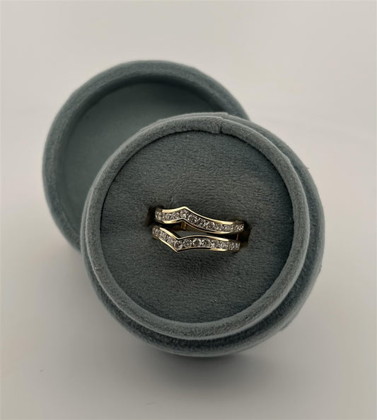Yellow Gold Diamond Channel Set Ring Guard