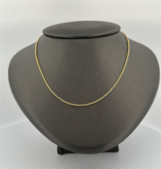 Gold Filled 18" Solid Cable Chain