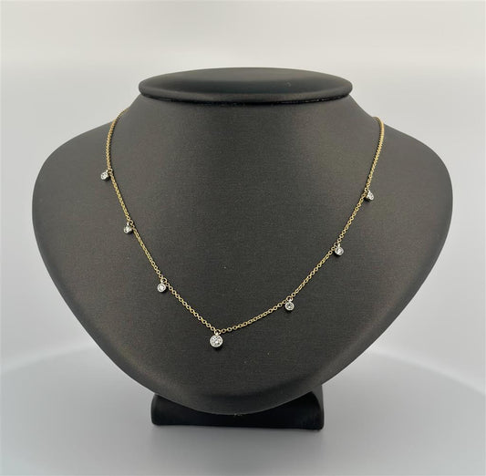 Yellow Gold Lab Grown Diamond Necklace