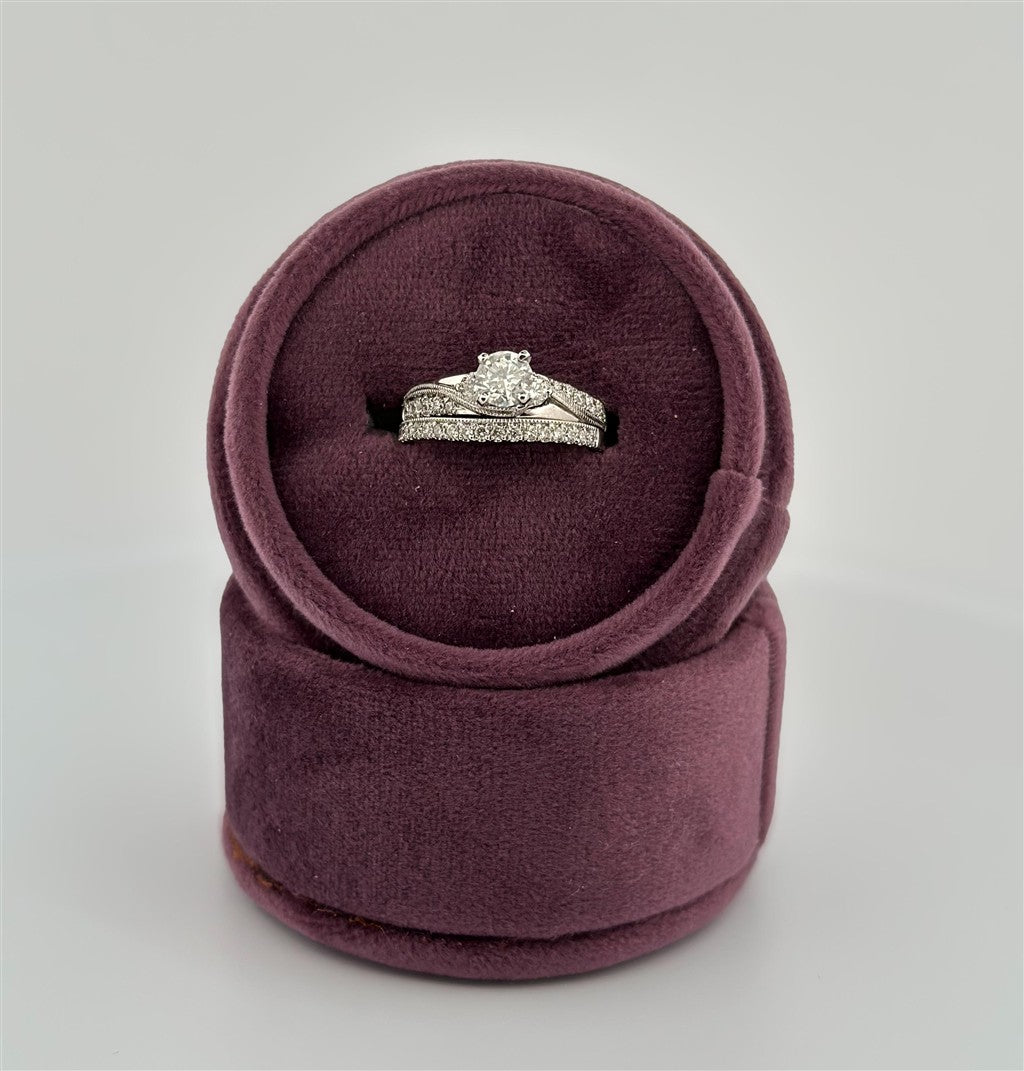 White Gold Diamond Accented Bridal Set