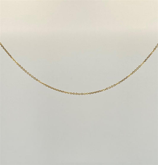 Yellow Gold Adjustable Cable Chain