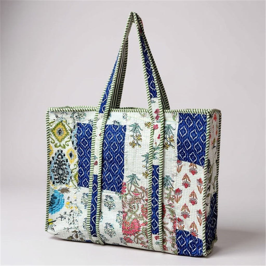 Patchwork Quilted Tote Bag