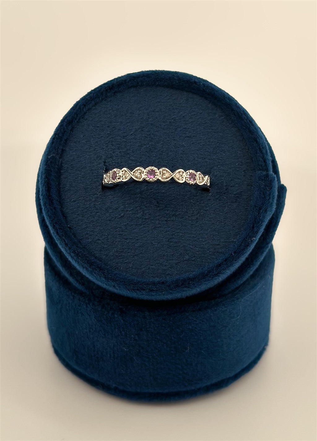 White Gold Amethyst Ring