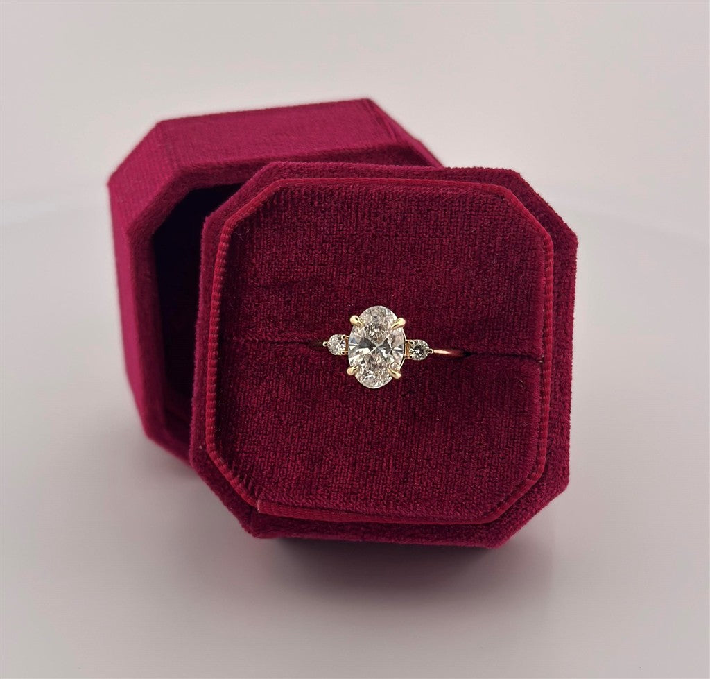 Yellow Gold Lab Grown Oval Diamond Engagement Ring