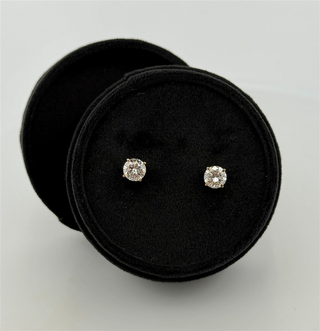 Yellow Gold Lab Grown Diamond Earrings