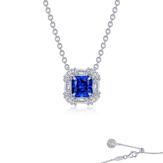 Lafonn Sapphire Halo Necklace