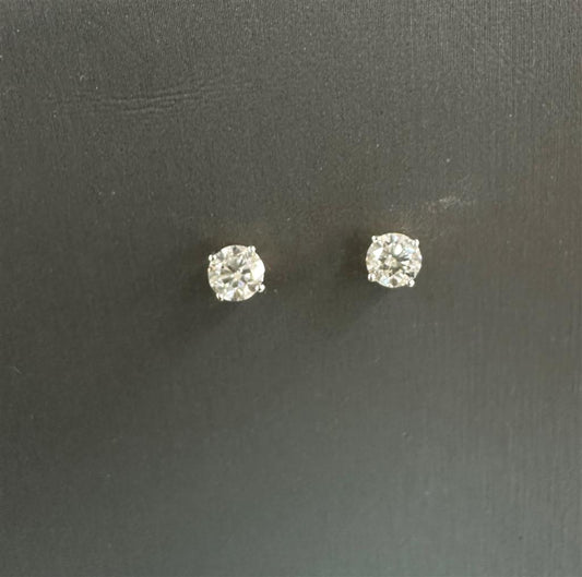 Yellow Gold Gold Diamond Stud Earrings