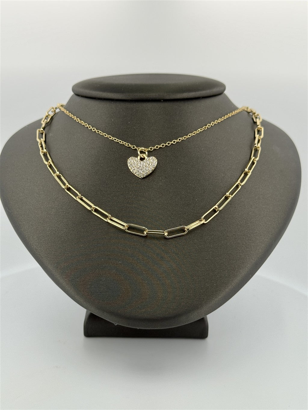 Trendy Cz Heart Necklace