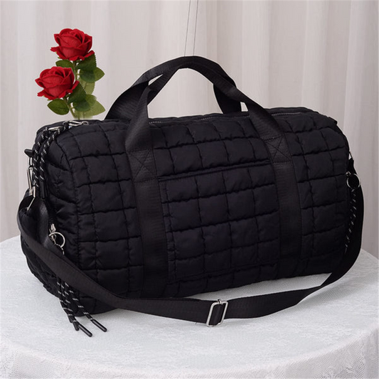 Black Puffer Duffel Bag