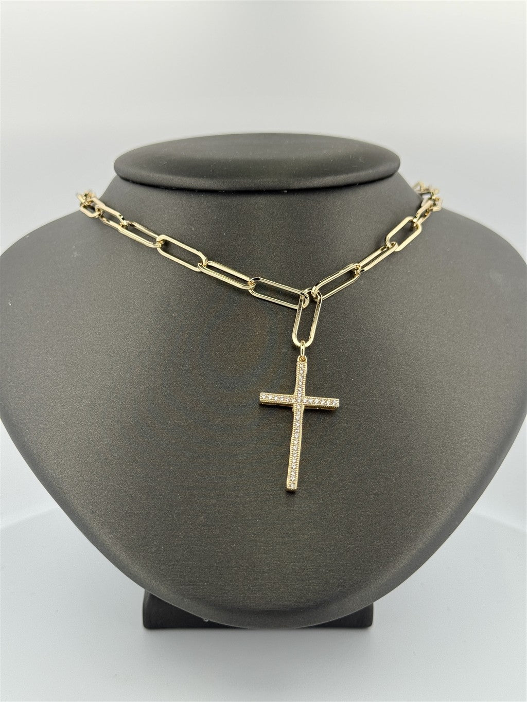 Trendy Cz Cross Necklace