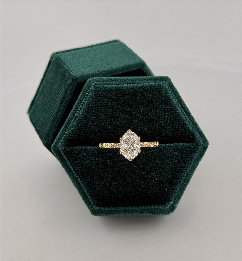 Yellow Gold Vintage Inspired Engagement Ring
