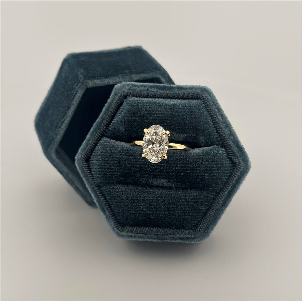 Yellow Gold Lab Grown Diamond Engagement Ring