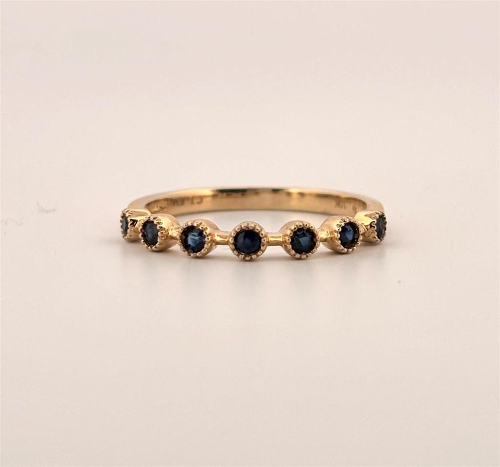 Yellow Gold Sapphire Stackable Ring