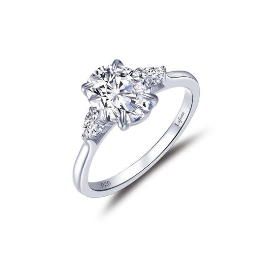Lafonn Classic Three-Stone Engagement Ring