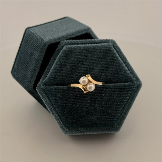 Yellow Gold Pearl Ring