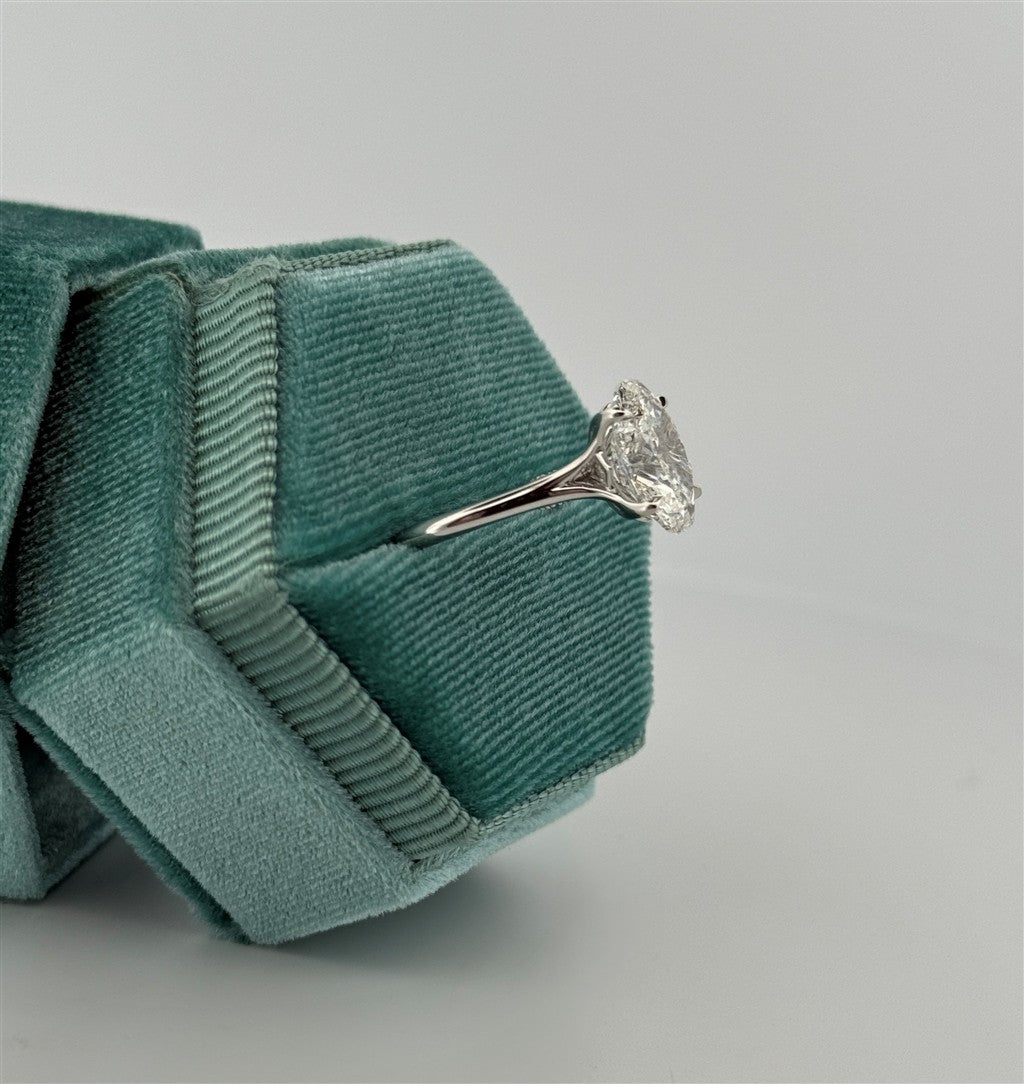 White Gold Oval Lab Grown Diamond Engagement Ring