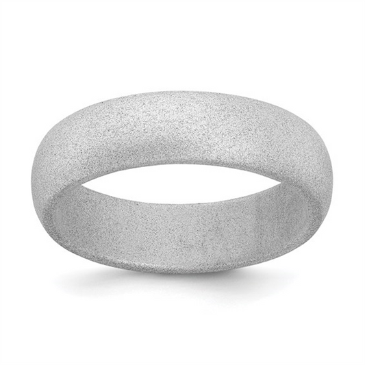 Silicone Silver Wedding Band