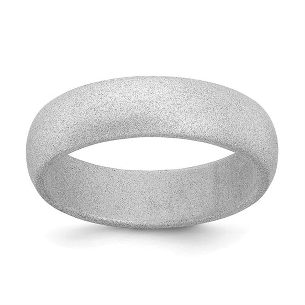 Silicone Silver Wedding Band