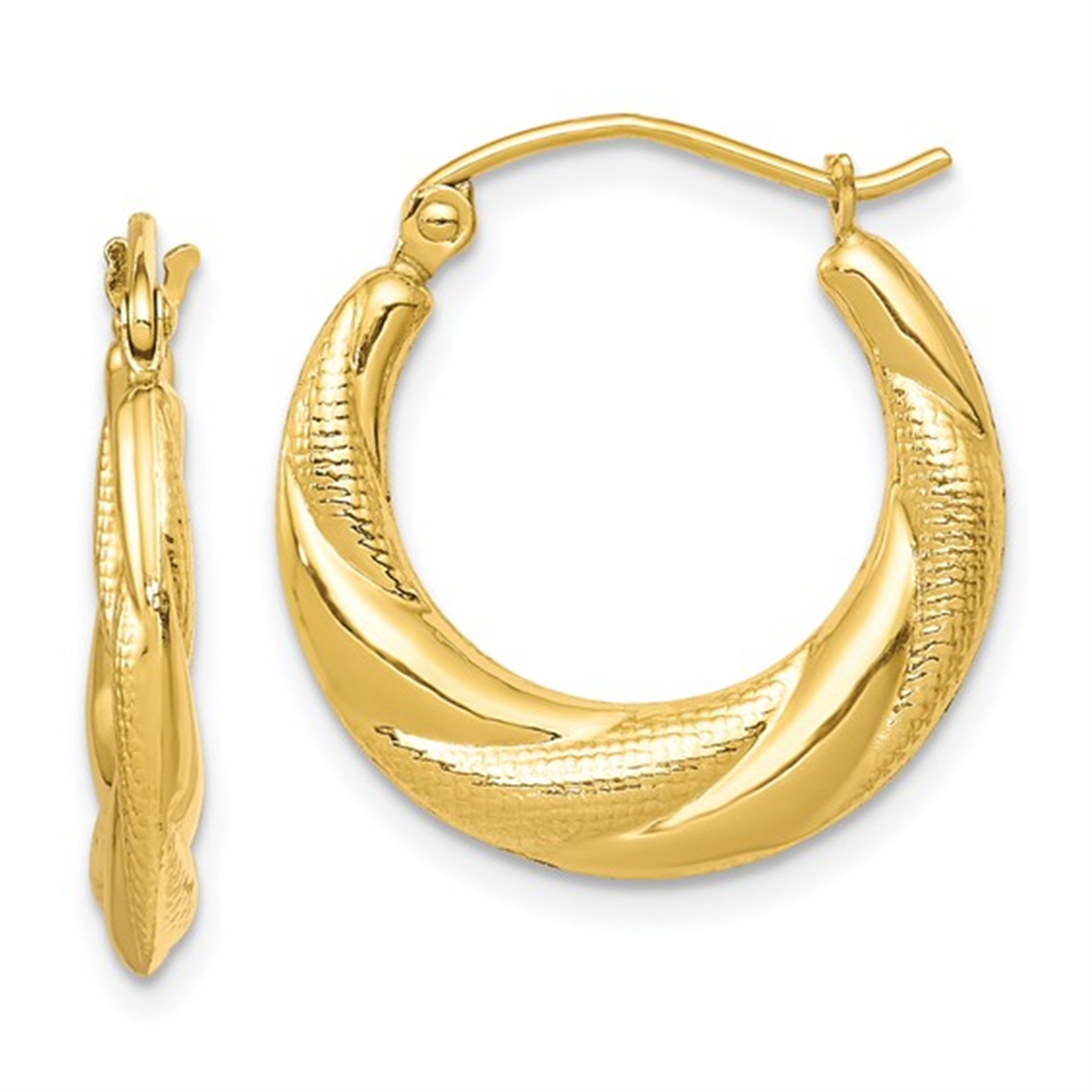 Yellow Gold Hoop Earrings