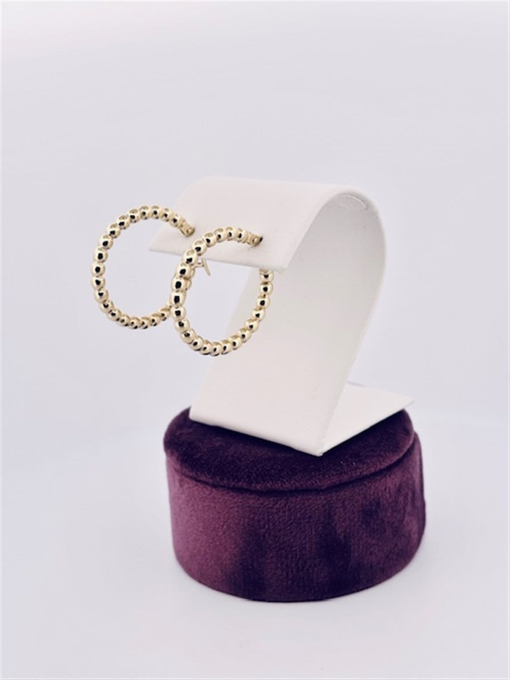 Yellow Gold Bubble Hoop Earrings