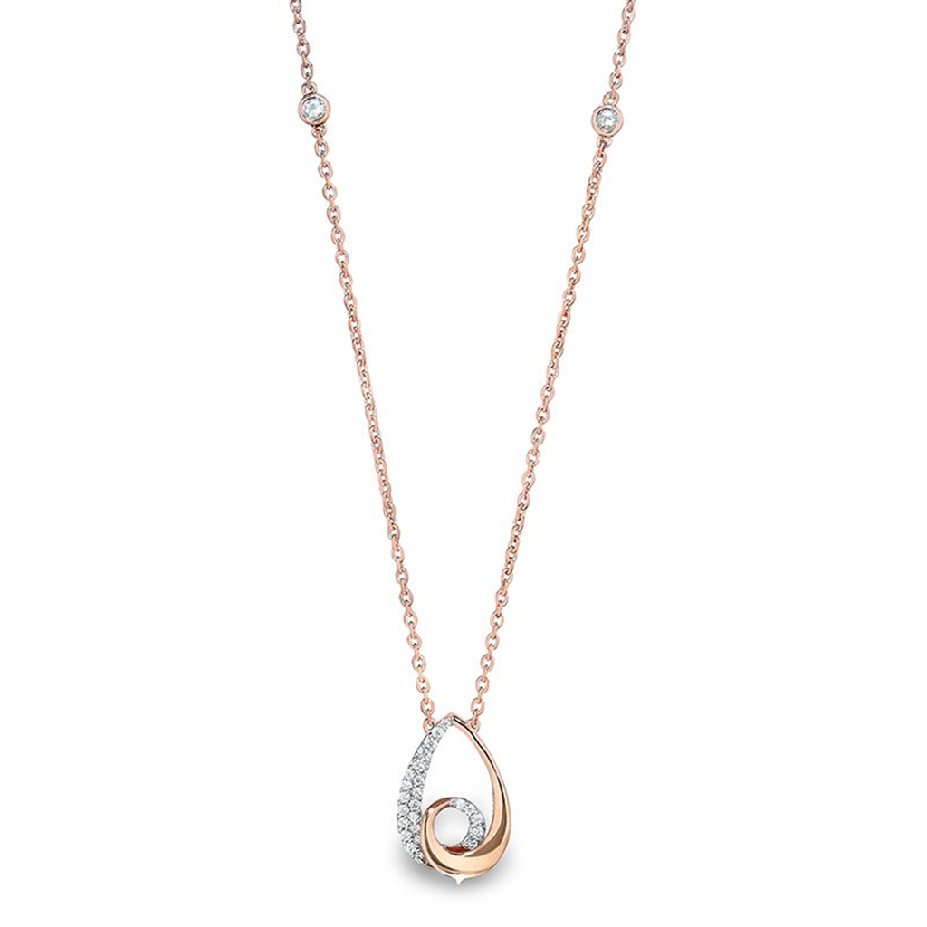 Rose Gold Diamond Accented Necklace