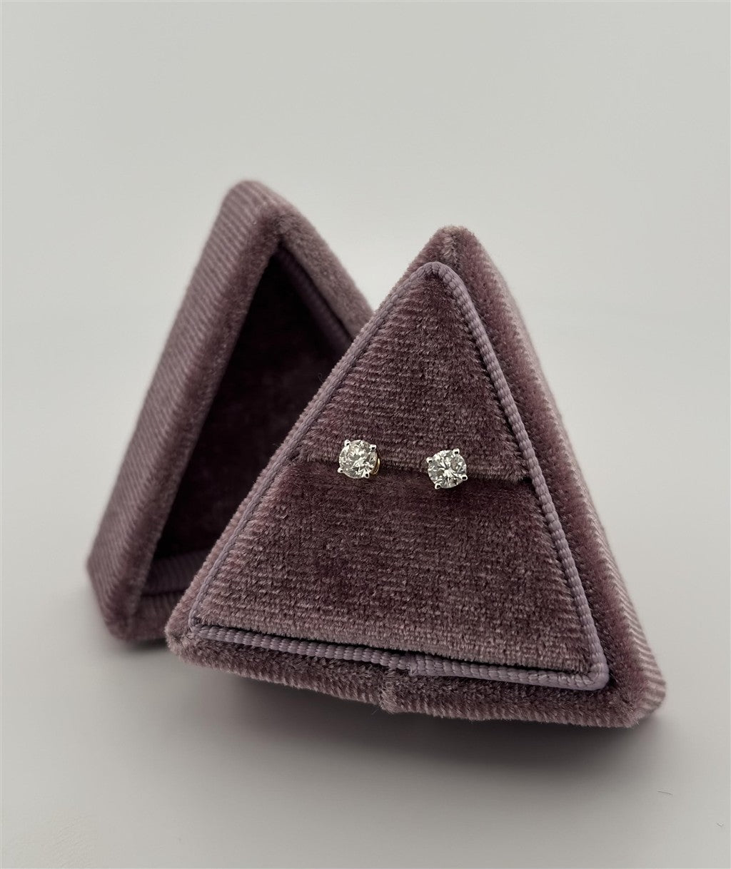 Yellow Gold Diamond Stud Earrings