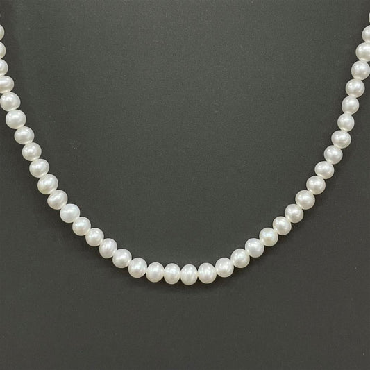 Childrens Sterling Silver Pearl Necklace