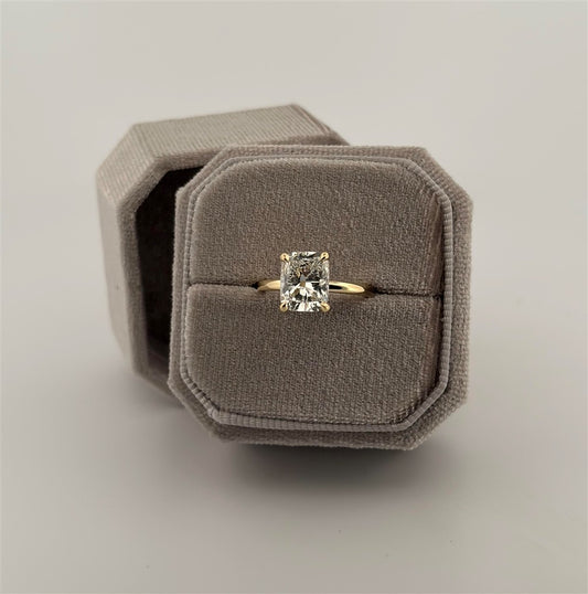 Yellow Gold Lab Diamond Engagement Ring