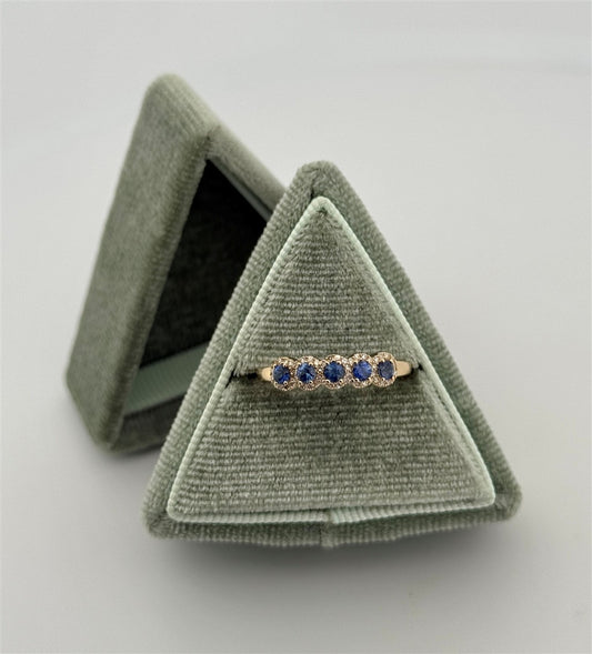 Yellow Gold Diamond And Sapphire Ring
