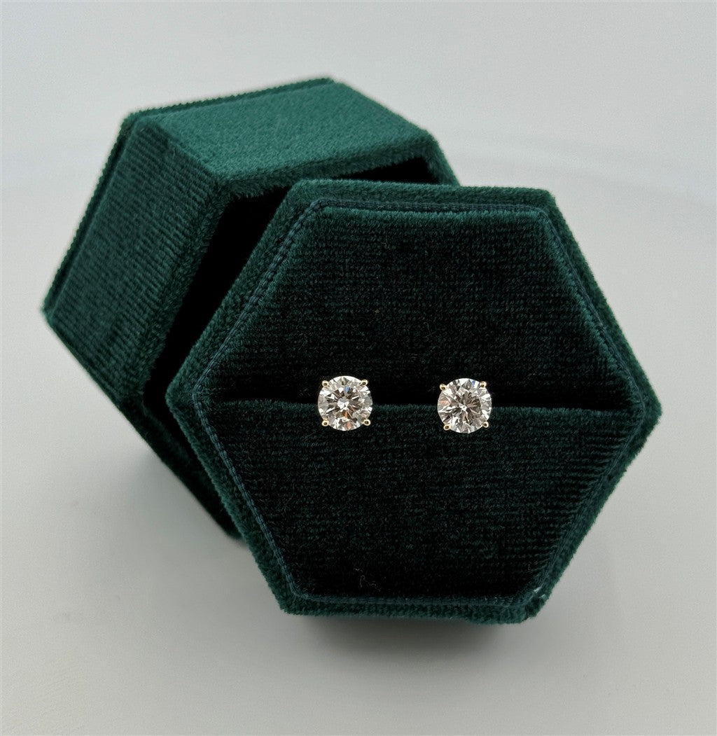 Yellow Gold Lab Diamond Earrings