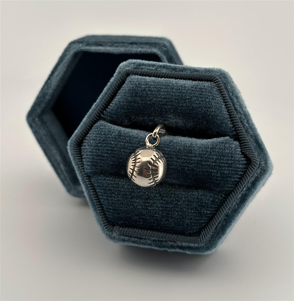Sterling Silver Baseball Charm