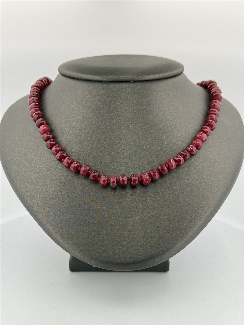 Burgundy Beaded Necklace