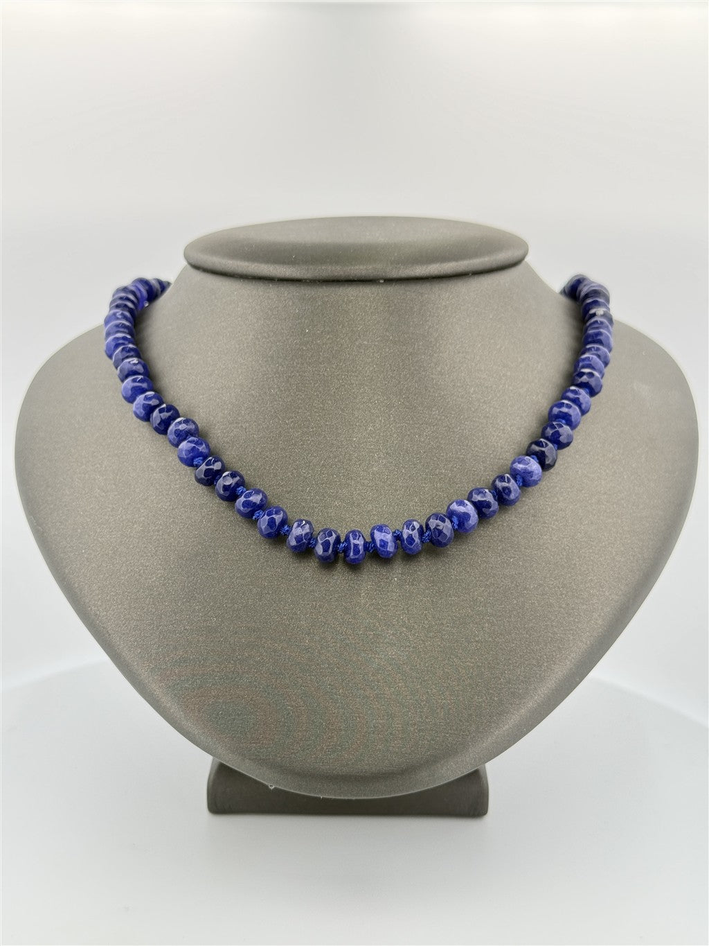 Dark Blue Beaded Necklace