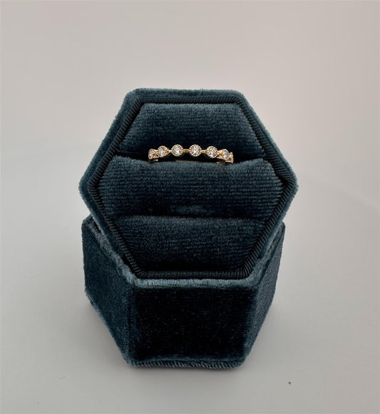 Yellow Gold Vintage Inspired Stackable Band