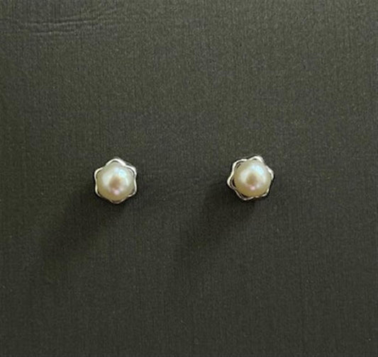 Sterling Silver Cultured Pearl Earrings