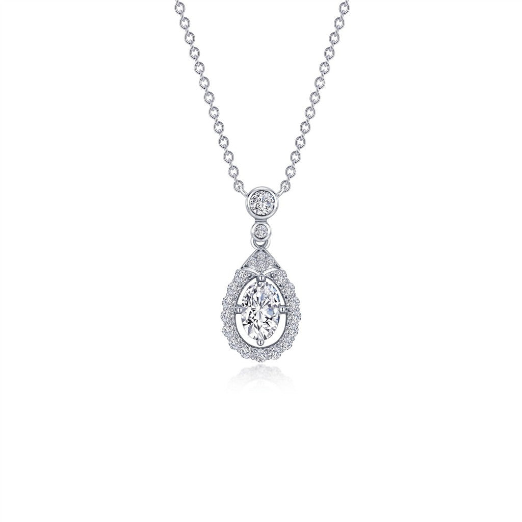 Lafonn Oval Halo Necklace