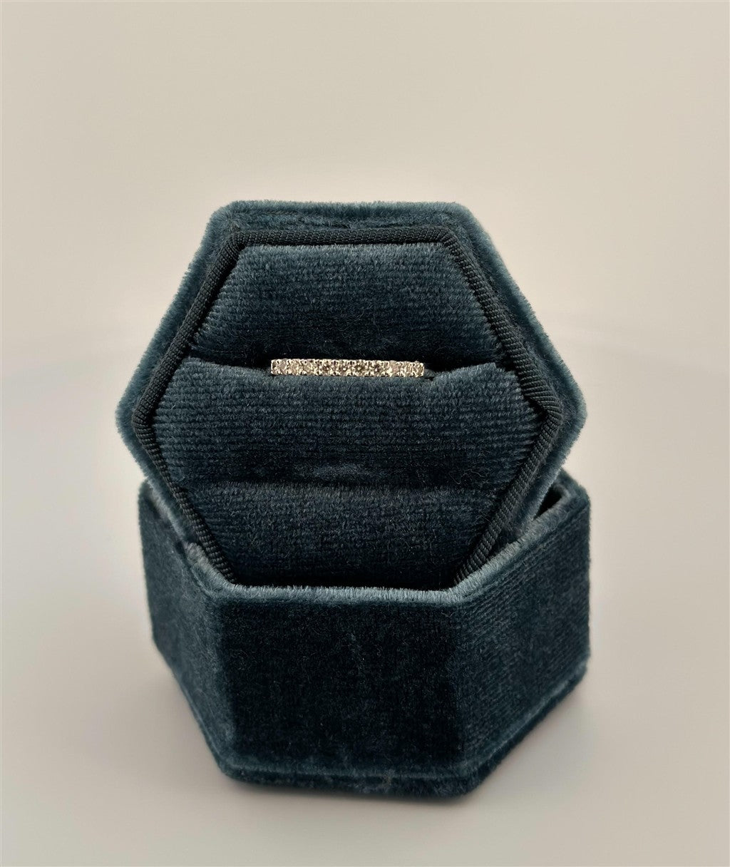 White Gold Diamond Stackable Ring