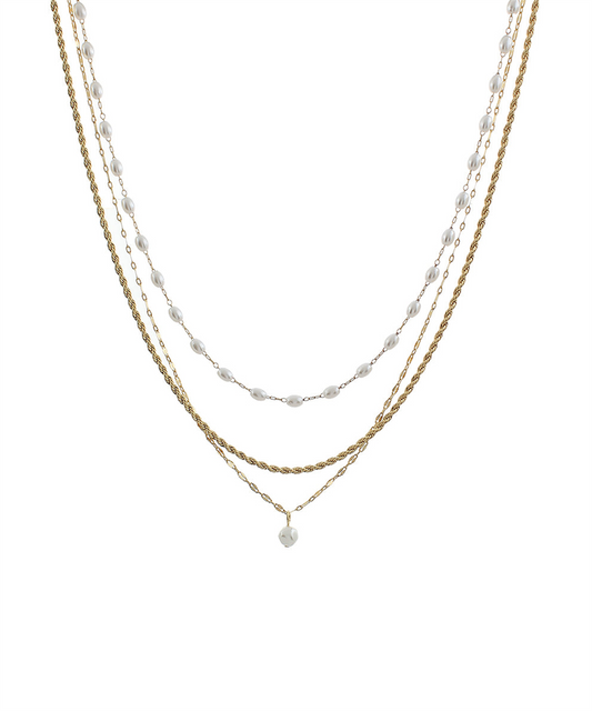 Layered Pearl Necklace