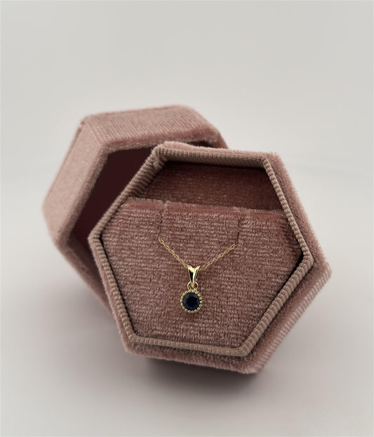 Yellow Gold Sapphire Necklace