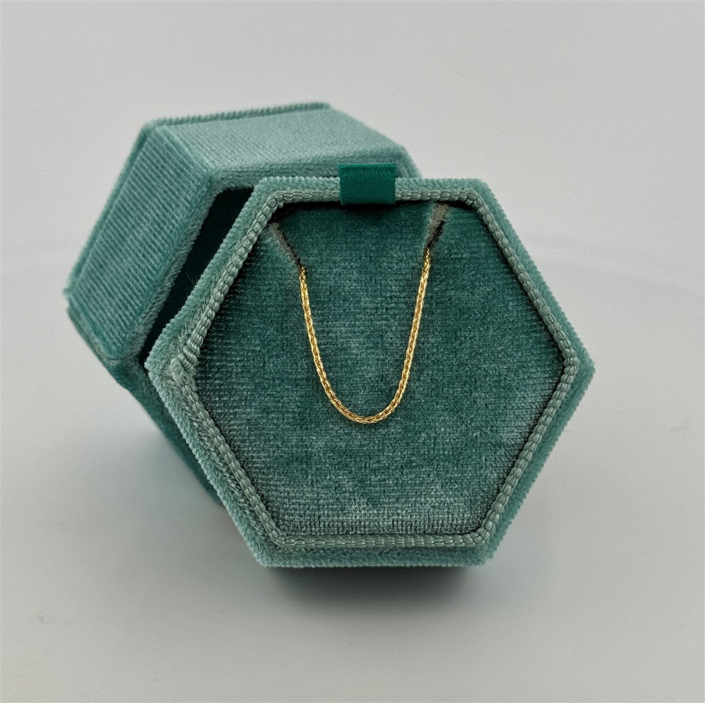 Yellow Gold 16" Wheat Chain