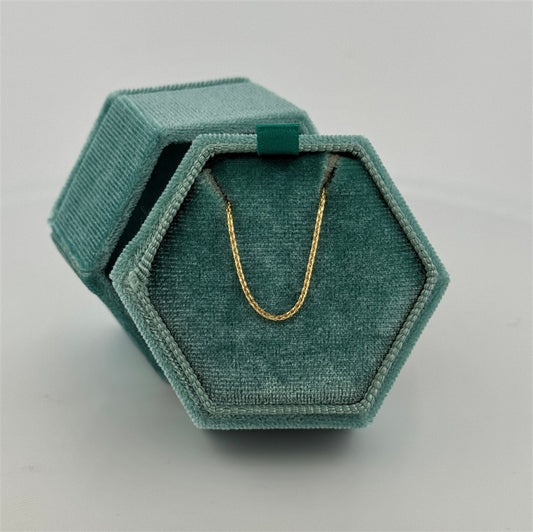 Yellow Gold 18" Wheat Chain