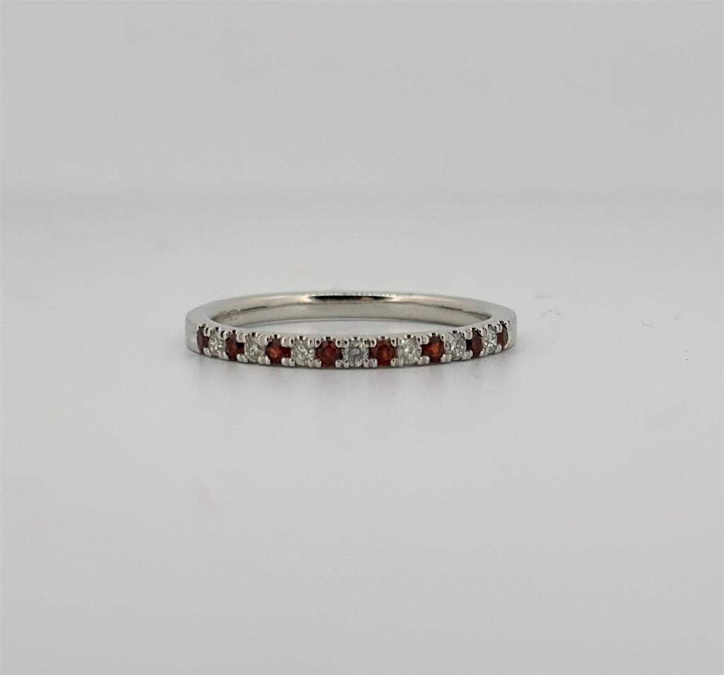 White Gold January Birthstone Stackable Ring