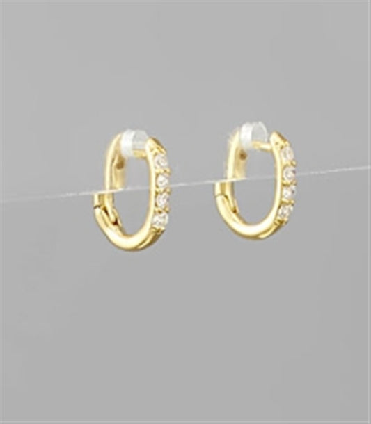 Trendy CZ Oval Hoops
